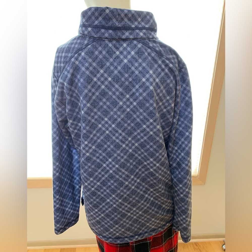 Karen Scott Women’s Sweater Blue/White.Size M.Like New.Neck Drawstring missing